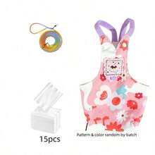 3pcs/Set Bird Diaper Flight Suit Outfit (140cm Release Rope, Washable Bird Diaper, 10pcs Replaceable Diaper Pads) 2 Colors Available (S Size Fits Tiger Parakeet, M Size Fits Large Head Tiger Parakeet/Peony Parakeet, L Size Fits Sun Conure/Cockatiel/Monk Parakeet) Adjustable Hook And Loop Breathable Flight Suit For Parrot Accessories/Bird Stuff/Bird Diaper - 3-pack - View 11