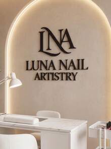 Custom 3D Acrylic Beauty Salon Sign Black Silver Mirror Laser Cut Logo Wall Plaque Company Custom Sign Reception Decor Business Sign Wall Signage Office Signboard - Multicolor - View 4