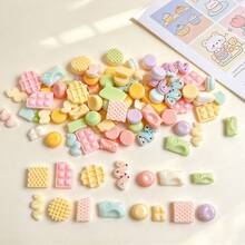 10/30/50pcs 3D Resin Macaron Color Chocolate Cream Bar Shape Multi-Style Random Mixed Nail Art Decoration DIY Accessories - Random Mix - Mini Chocolate Assortment - View 6