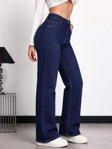 Women Jeans - Dark Wash - View 2
