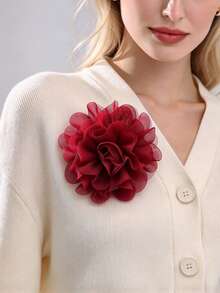 NAIZHU 1pc Fashion Creative Large Flower Brooch For Women, Suitable For Daily, Party, Vacation Wear - Multicolor - View 1