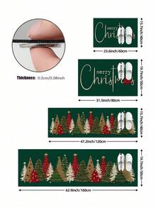 1/2pcs Merry Christmas Kitchen Decor Rug, Christmas Tree Pattern, Winter Kitchen Rug And Mat, Non-Slip Washable Absorbent Kitchen Accessories Decor Mat, Christmas Holiday Gift! - Multicolor - View 8