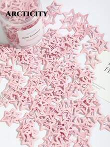 Arcticity 12PCS Pink Star Enamel BB Hair Clips, Sweet & Cool Style Snap Clips, Suitable For Bangs, Loose Hair, Ponytail Styling, Fashion Women Hair Accessories - Pink - View 2