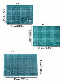 A3/A4/A5 Cutting Tools, A3/A4 Educational Cutting Mat, Art Carving Knife Board, Exam Clay Cutting Board, Non-Slip Grid Ruler, Suitable For Craft Materials, Multi-Functional Craft Cutting Mat, Self-Healing Art Carving Board Cutting Board - Multicolor - View 11