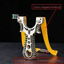 Heavy Duty Stainless Steel Target Slingshot With Rubber Band And Integrated Storage Bag, Random Color And Size Pouch, Portable Adult Outdoor Entertainment Slingshot - A - View 10