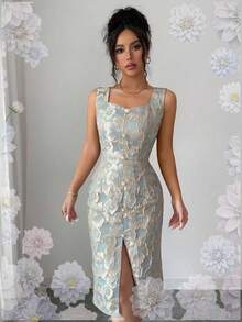 Women Short Dresses - Blue2 - View 8