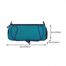 Green Nylon Bicycle Handlebar Storage Bag Water Repellent Adjustable Hook Loop Pouch For Mountain Road Bike Commute Accessories - Green - View 6