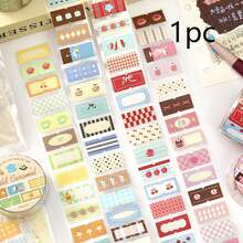 1 buah Pita Washi Potong Mati Seri Gerakan Teh Sore, Label Kreatif untuk Perencana, Scrapbooking, Dekorasi, Kolase - Beraneka warna - View 1
