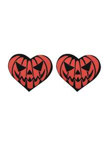 1 Pair Evil Pumpkin Y2K Nipple Covers, Suitable For Holiday Celebrations - Multicolor - View 6