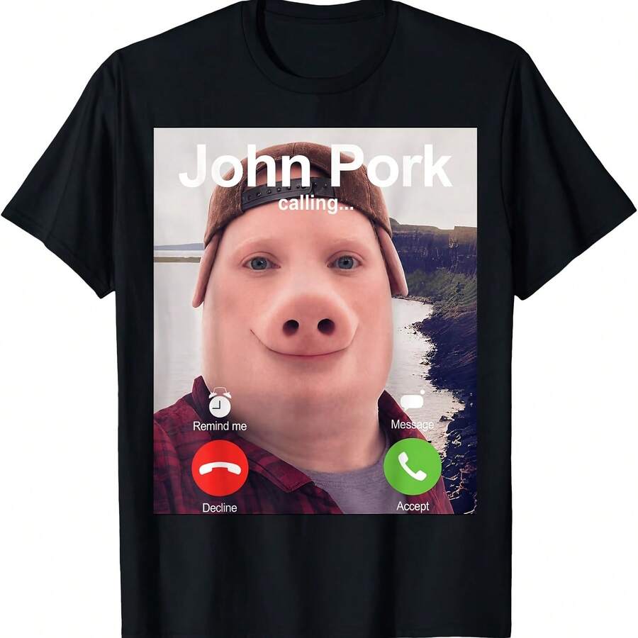 T-shirt Meme John Pork Appel Entrant Refuser Accepter | Mode en ligne ...