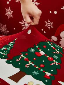 1pc Christmas Polyester Sofa Cover, Living Room Elastic Sofa Cover, Holiday Decoration, Pet-Proof Removable, Sofa Protector, Autumn Home Decor. - Multicolor - View 9