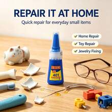 1/2/3pcs 401 Model High Temperature Resistant Multi-Purpose Repair Glue, 20g Super Strong Fast Drying Glue, Suitable For Beginners, Can Bond DIY Crafts, Plastic, Metal, Iron, Ceramic, Glass, Wood, Etc. - 401 Super Glue - View 5