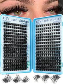 384pcs Single Eyelash Extensions, Eyelash Tray, Cluster False Eyelashes, DIY Home Eyelash Extensions, Cluster False Eyelashes, Single False Eyelashes, False Eyelashes, Natural Eyelashes Vs Thick Eyelashes, Aesthetic - Multicolor - View 3
