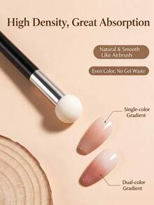 Gradient Color Nail Art Sponge Palette, Soft Round Head Sponge Brush, Mushroom Concealer Brush. Suitable For Applying Gel Nail Polish, Professional DIY Nail Art Tools And Makeup Brushes. Suitable For Nail Salons And Home Use. - Multicolor - View 3
