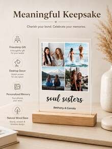 Plakat Musik Kustom, Bingkai Foto Pasangan yang Dipersonalisasi, Plakat Lagu Musik Akrilik, Bingkai Foto Kayu sebagai Hadiah, Cocok untuk Pacar Perempuan, Pacar Laki-laki, Ulang Tahun Pernikahan, Ulang Tahun, dengan Kode QR - MultiWarna - View 5
