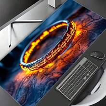 1pc Large Gaming Mouse Pad With Durable Stitched Edges, Non-Slip Rubber Base, Smooth Surface For Precise Mouse Movement - Ideal For Home & Office, PC Accessories, Study & Gaming, Study Mouse Pad | Decorative Mouse Pad | Smooth Surface Pad - View 3