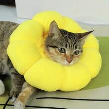 Sunflower Pet Elizabethan Collar Adjustable Anti-Bite Surgery Anti-Lick Wound Healing Cat Protection Collars Soft Plush Collar - Multicolor - View 6
