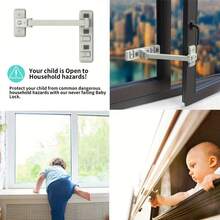 High Rise Child Protection And Anti Falling Artifact Window Safety Lock, Baby Sliding Window Limit Fastener Anti Opening Latch, Baby Safety Window Lock, Window Safety Lock For Kids, Easy To Install - A - View 8
