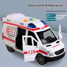 Ambulance Simulation Model With Sound And Light Scene Simulation Car Model Educational Cognitive, Interactive Toy For 3 To 6 Years Old Boys Gift - Multicolor - View 6