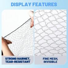 24 Inches Hair Nets Elasticity Invisible Elastic Mesh For Food Service, Black Hair Net For Ballet Bun - View 3