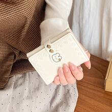 Cute Student Short Trifold Wallet - Multicolor - View 4