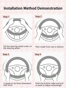 1PC Ice Silk Skull Cartoon Print Steering Wheel Cover, Universal All-Season Car Accessory - Multicolor - View 8