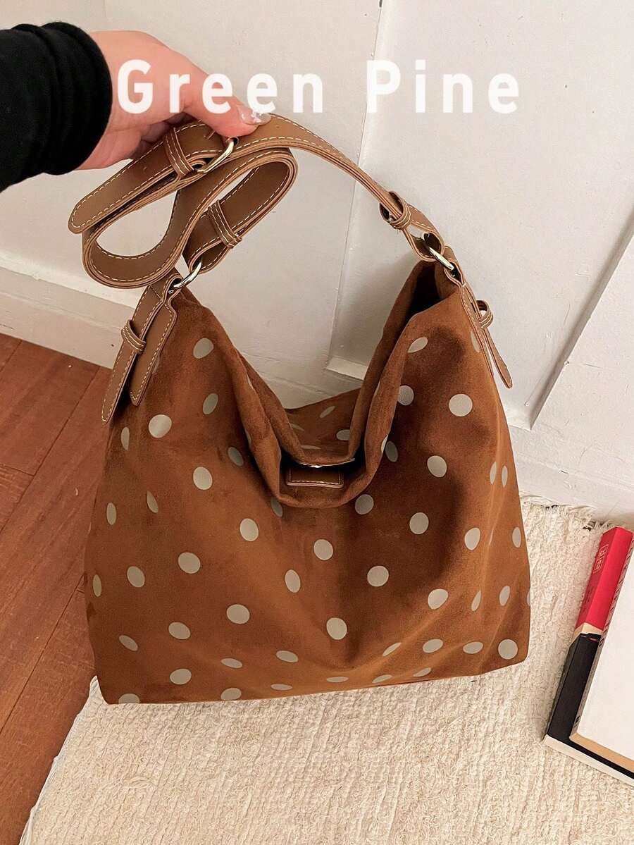 Vintage Women's Shoulder Tote Bag, Minimalist Versatile Design Suitable For Commuting, Classes And Shopping