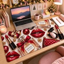 1pc Fashion Cosmetic Leopard Print Desk Mat, Multi-Purpose Vanity Table Protector, Nail Art Mat, Large Desktop Mouse Pad For Women Bedroom & Office, S/M/L/XL - View 4