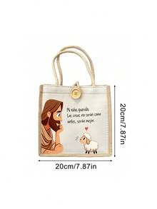Tote Bags, Canvas Bags, Small Square Bags, Storage Bags, Shopping Bags For Books, Stationery, And Miscellaneous Items. - Multicolor - View 11