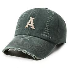 1pc Men's Washed Distressed Baseball Cap, Vintage Casual Duck Bill Hat For Daily Wear, Shopping, Travel And Gatherings - A - View 3