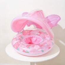 Pink & Green Floral Mermaid Tail Inflatable Pool Float With Handles, Thick PVC, Suitable For Bathroom, Bathtub, Pool Party, Beach, First Day Of School - Multicolor - View 5