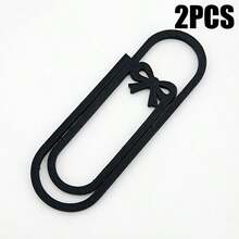 Cute Bow-Shaped Paper Clip Bookmark, Giant Paper Clip Design, Multi-Color, Suitable For Book Lovers And Students - Bow Bookmark - View 11