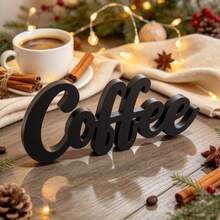 1pc Freestanding Coffee Bar Countertop Sign - Modern Farmhouse Irregular Shaped Shelf Decor, Suitable For Coffee Bar, Cafe Counter, Kitchen Display, Housewarming Gift, Coffee Decor Lettering Cafe Ornament For Countertop Display - 1PC - View 11