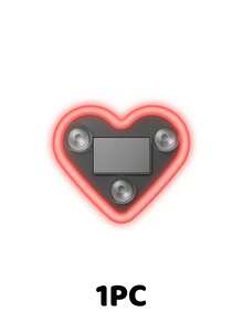 YAIUZGOO Solar Powered & USB Rechargeable Heart-Shaped Car Ambient Light, LED Rear Window Decorative Lamp With Vacuum Suction Mount, Soft Glow Car Interior Accent Light, 4 Colors Available For Sedan SUV Truck - A - View 10