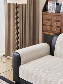 1pc Minimalist Solid Color Chenille Sofa Cushion - Classic Design, Machine Washable, Suitable For 1-4 Seater Sofa Protection, Perfect For Living Room, Bedroom, Office, Home Decor. - White - View 8