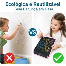 1pcs/5pcsLousa Lousa Mágica Tela Lcd Tablet Infantil De Escrever E Desenhar 8.5Polegadas - ROSA - Visão 6