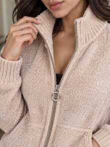 Women Cardigans - Gold - View 4