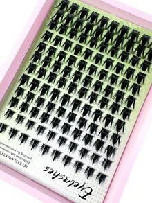 Manga 仙女感簇裝假睫毛 10-18MM CC 捲度 輕盈蓬鬆 個別簇裝睫毛 120片 濕亮感帶尖端睫毛簇 QFY - D - 查看 7