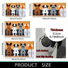 1pc Kitchen Floor Mat, Soft Faux Cashmere Material, Anti-Slip Dog Mat, Bathroom Door Mat, Kitchen Anti-Slip Mat, Entryway Door Mat, Bedroom Door Mat, Suitable For Multiple Scenes Anti-Slip Floor Mat, Room Decor, Holiday Gift - Multicolor - View 8