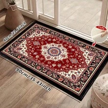1pc Kitchen Mat, Soft Faux Cashmere Material Floor Mat, Persian Style Pattern Rug, Suitable For Kitchen, Bathroom, Bedroom, Entryway, Anti-Slip Decorative Mat, Multi-Scene Use, Room Decor, Holiday Gift - Multicolor - View 13