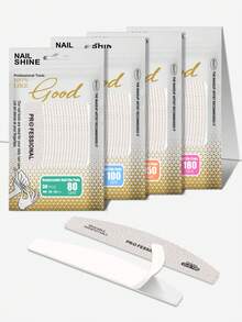 NailShine Tearable Replacement Nail File Sponge Buffer Strip, Double-Sided Sanding Bar For Manicure And Nail Removal, Professional Nail Salon Tool, One Guest One Change, Clean And Hygienic - Grey - View 3