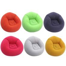 1set Inflatable Oversized Outdoor Bean Bag Chair Lounger Set With Foot Pump For Adults, Waterproof Weather Resistant Leakproof Soft Lazy Sofa Floor Seat, Portable All-Weather Seating For Patio Garden Backyard Poolside, Durable Relaxation Lounge Seat - Multicolor - View 7