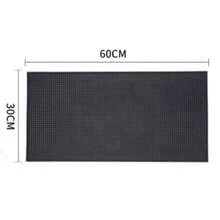 1pc Black PVC Rubber Coffee Bar Mat, Non-Slip Spill Mat And Countertop Drainage Pad, Heat-Resistant Bar Service Mat For Bartending And Kitchen Accessories - Black - View 13