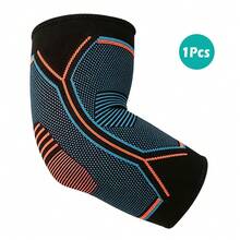 1pc Elbow Compression Sleeve, Tennis Elbow And Golfer's Elbow Support, Breathable Elastic Sports Elbow Guard, Unisex, Suitable For Basketball, Running, Cycling, Tennis, Badminton - Black - View 14