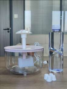 1500ML/50.72oz Cat Water Fountain - Floral Design Automatic Pet Water Dispenser With Circulation Filter, USB Powered (Adapter Not Included), Suitable For Cats And Small Dogs - 1.5L - View 8