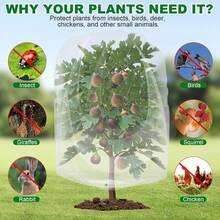 Large Fruit Tree Net Bags With Drawstring, Blueberry Bush Bird Netting, Garden Plant Protective Cover, Winter Plant Wrapping Kit, Tomato, Insect-Proof Plant Cover, Mesh Plant Protection Cover, For Fruit Trees, Shrubs, Vegetables, Flowers - Multicolor - View 3