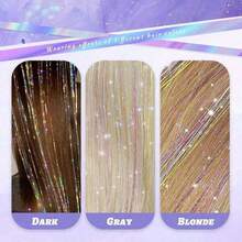 12pcs Hair Accessories Set Shiny Metal Ribbon Clips Glitter Ribbon Hair Clips Party Star Eye-Catching Beautiful Hair Accessories Gift For Girls Halloween - Multicolor - View 6