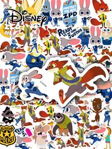 Disney 50pcs Vibrant Cartoon Illustration Sticker Pack, Rich And Diverse Patterns, Suitable For Phone Case, Notebook, Skateboard Decoration, Scrapbook Collage Creation, Party Small Decoration, Creative Small Gift Between Friends. - Multicolor - View 2