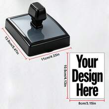 Large Self-Inking Rubber Stamp, Customizable Logo & Slogan Design, Multiple Sizes, Suitable For Halloween Gift Boxes, Holiday Packages And Handmade Party Supplies Marking - Black - View 14