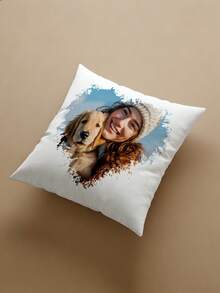 1件客製化照片雙面印花枕套，母親節/父親節客製化照片枕套，打造專屬照片枕套，送給家人、朋友與自己的禮物 - 淺藍色 - 查看 7